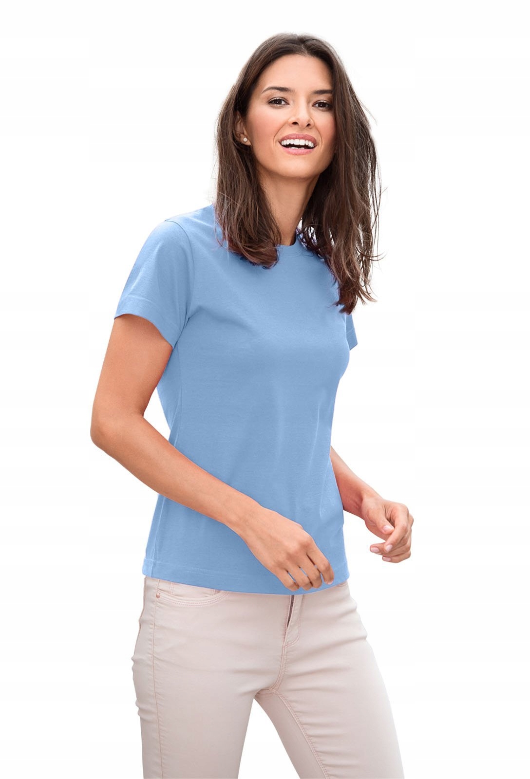 

Gładki T Shirt damski Malfini Basic błękitny XL