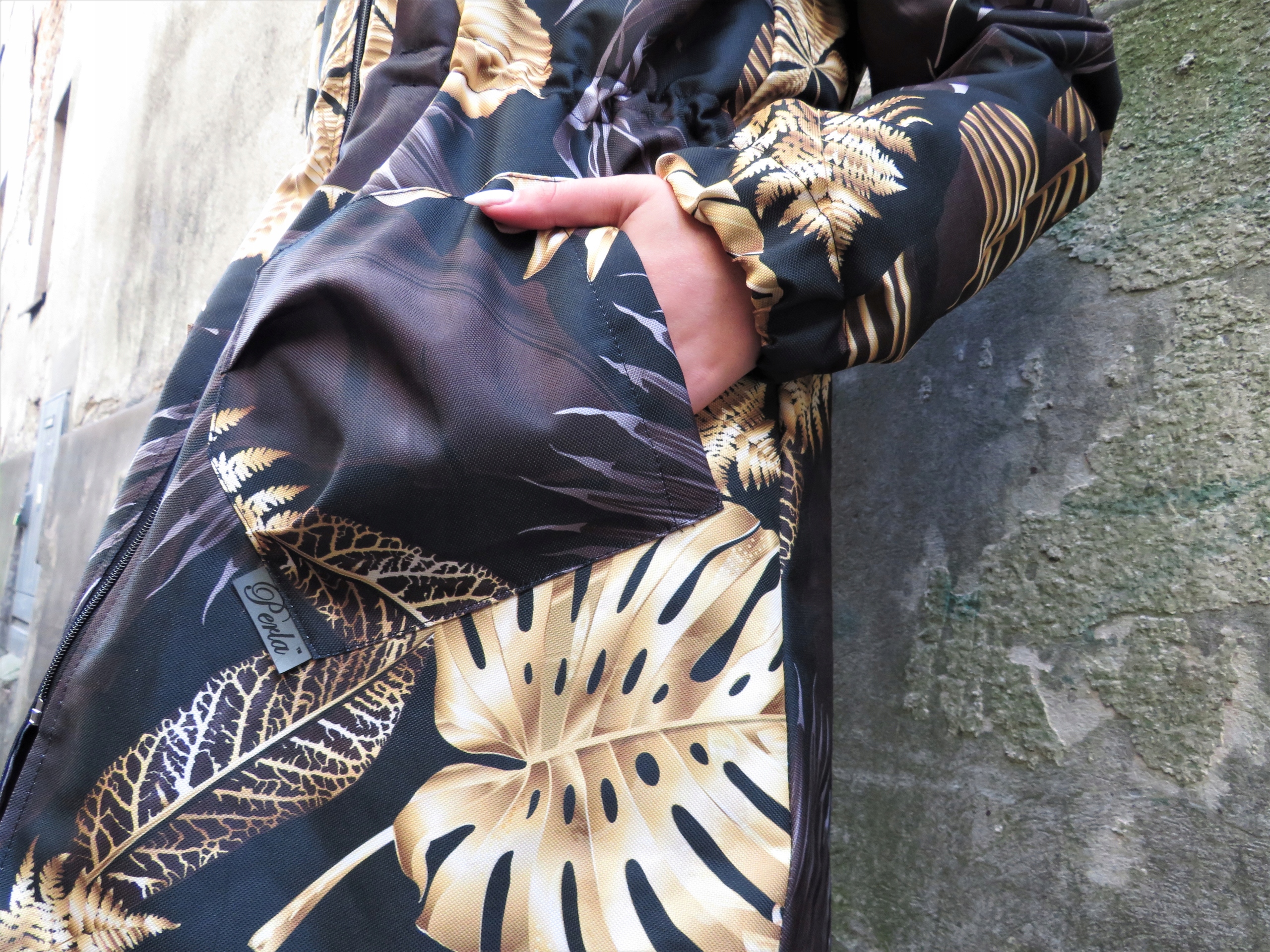 Жіноча куртка весна перехідний дизайн листя довжина mid-thigh