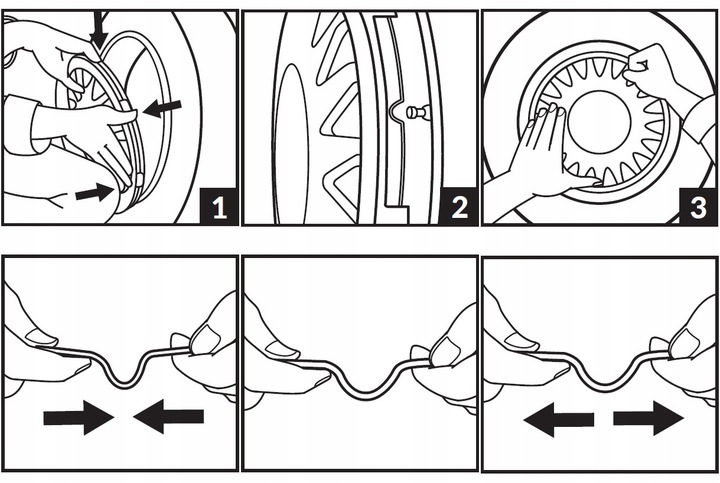 KOŁPAKI Jestic Storm Ring Prestige+ 15" uniwersalne CZARNE + obwódka Kod producenta DELTA RING 15''