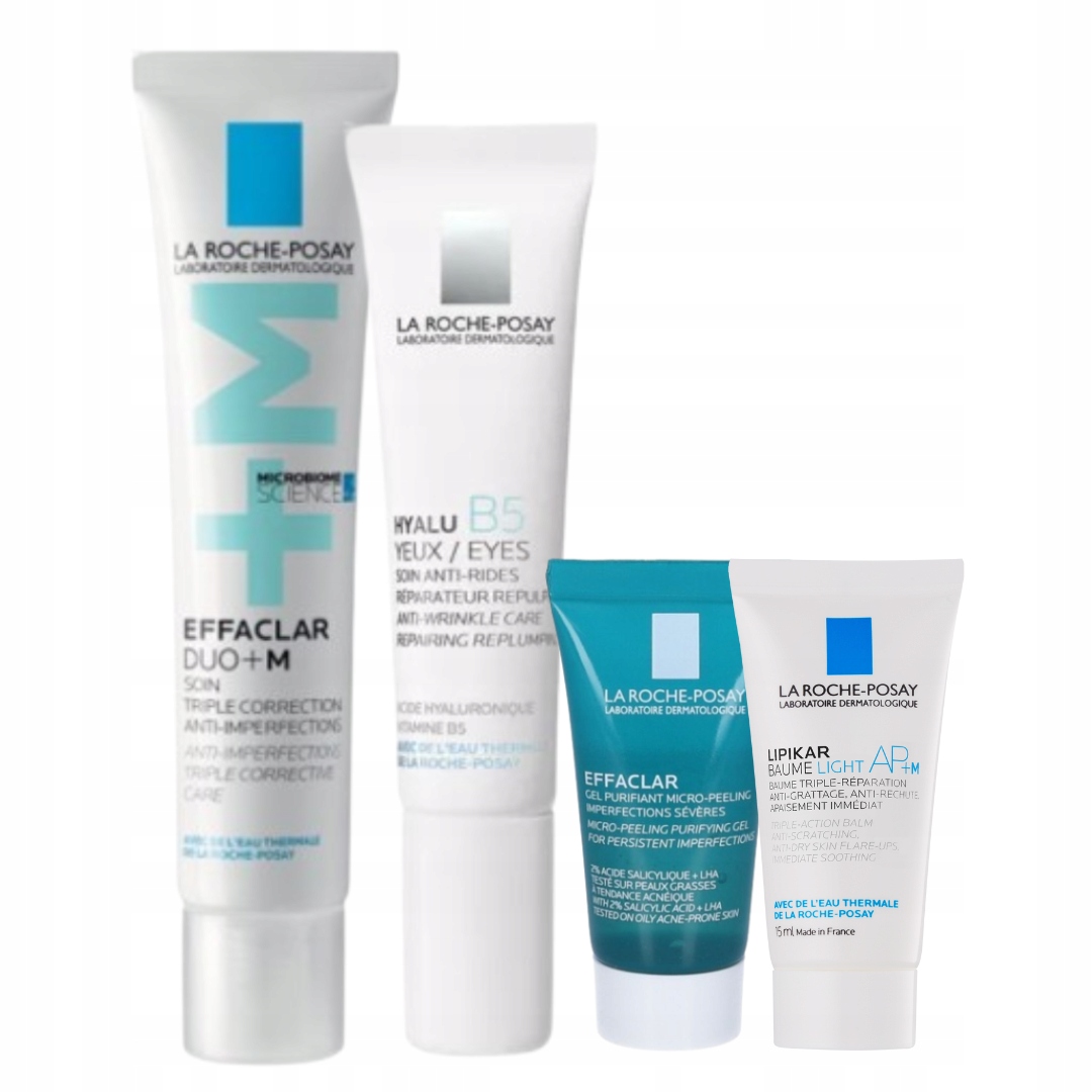 La Roche-Posay Zestaw Effaclar Duo+M krem 40ml+Hyalu B5 krem pod oczy 15ml