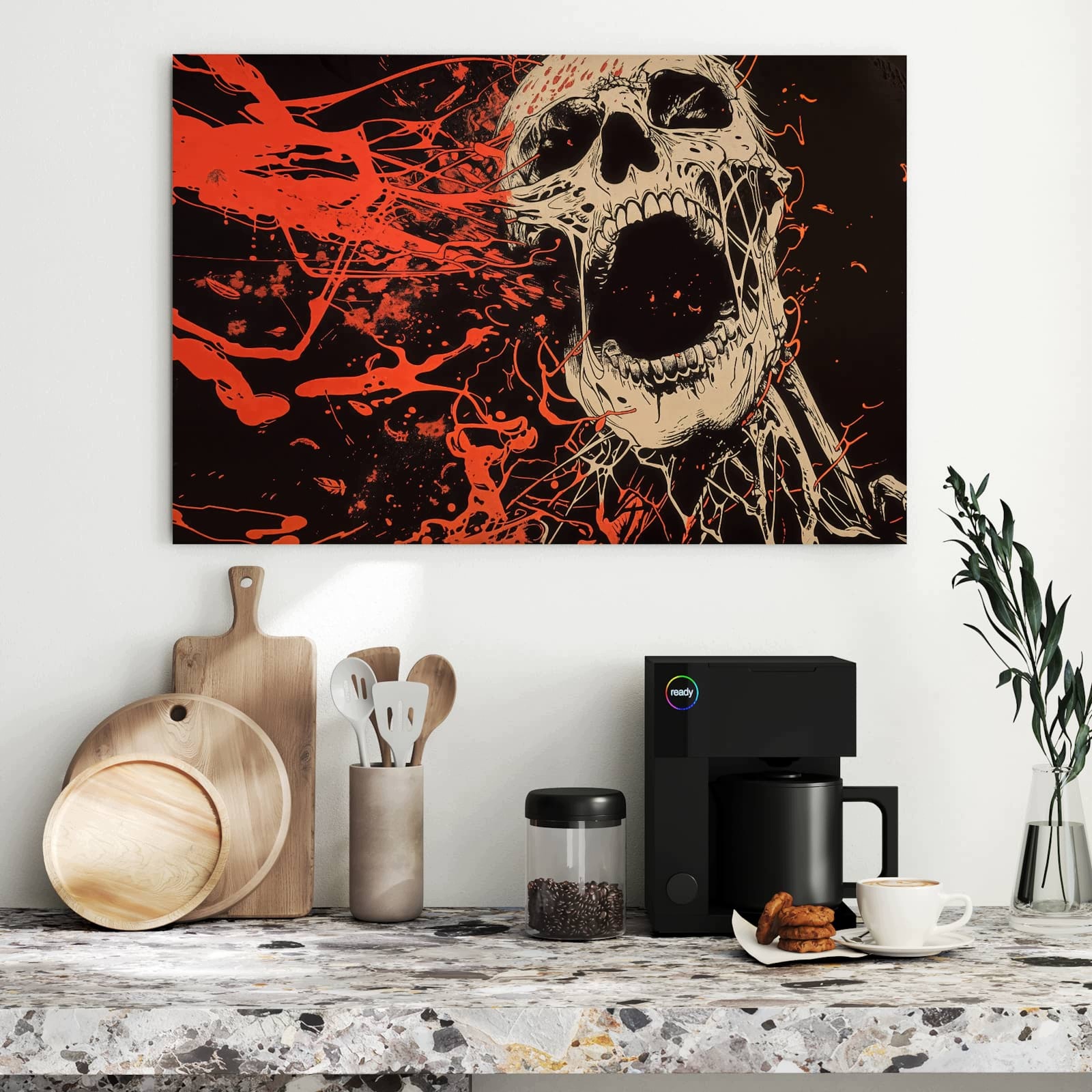 Magnetická tabule Křičící Czaszka 90 × 60 cm