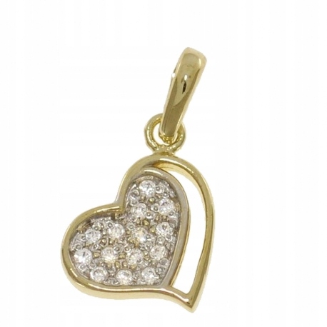 

Delikatny Złoty Wisiorek Serduszko Próba 333 Ażur