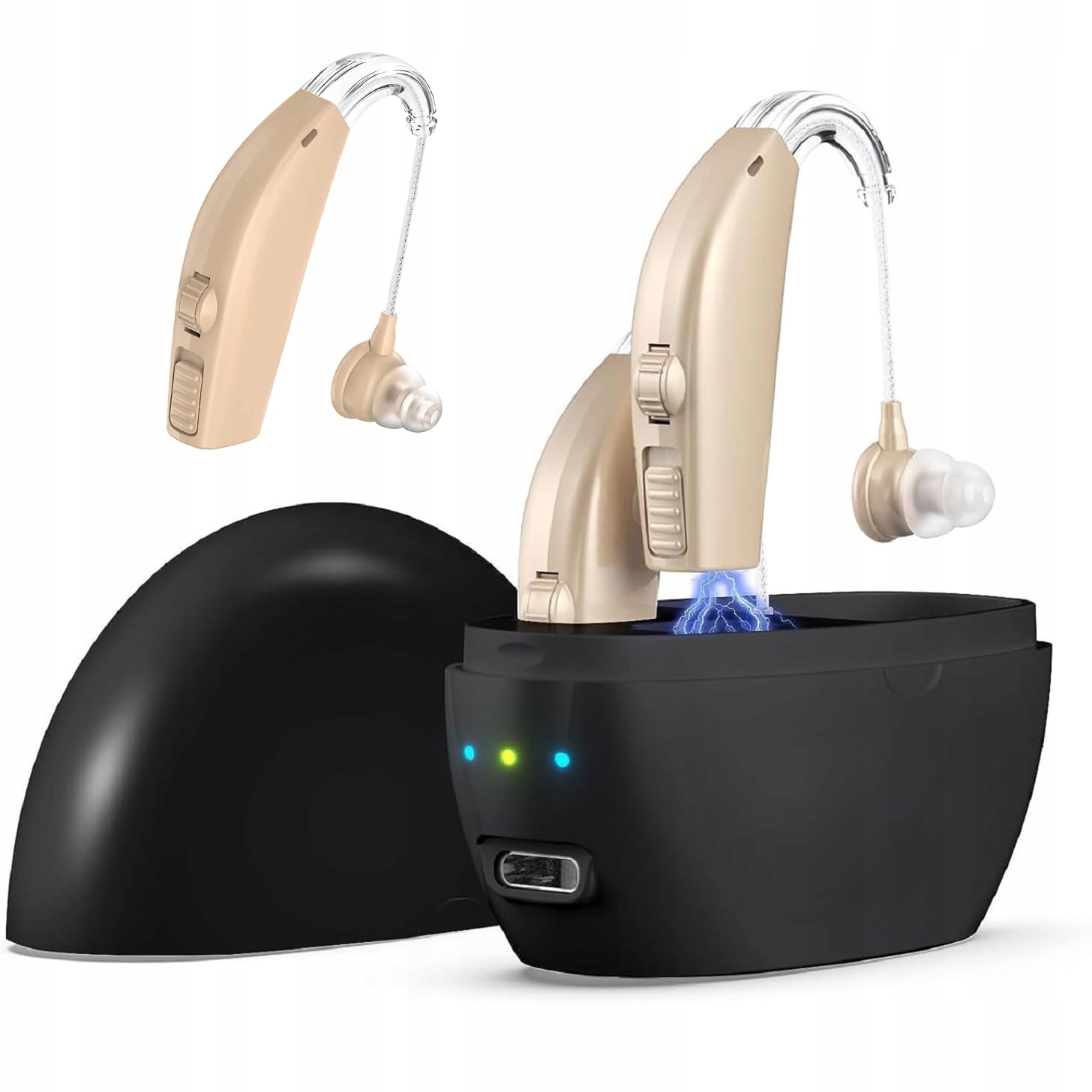 2 Sztuki Aparat Słuchowy Akumulatorowy Bateryjny