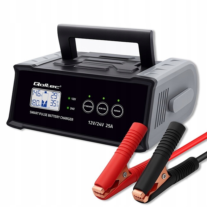 Mikroprocesorová nabíjačka 12V 24V 25A Usmerňovač s funkciou opravy|
