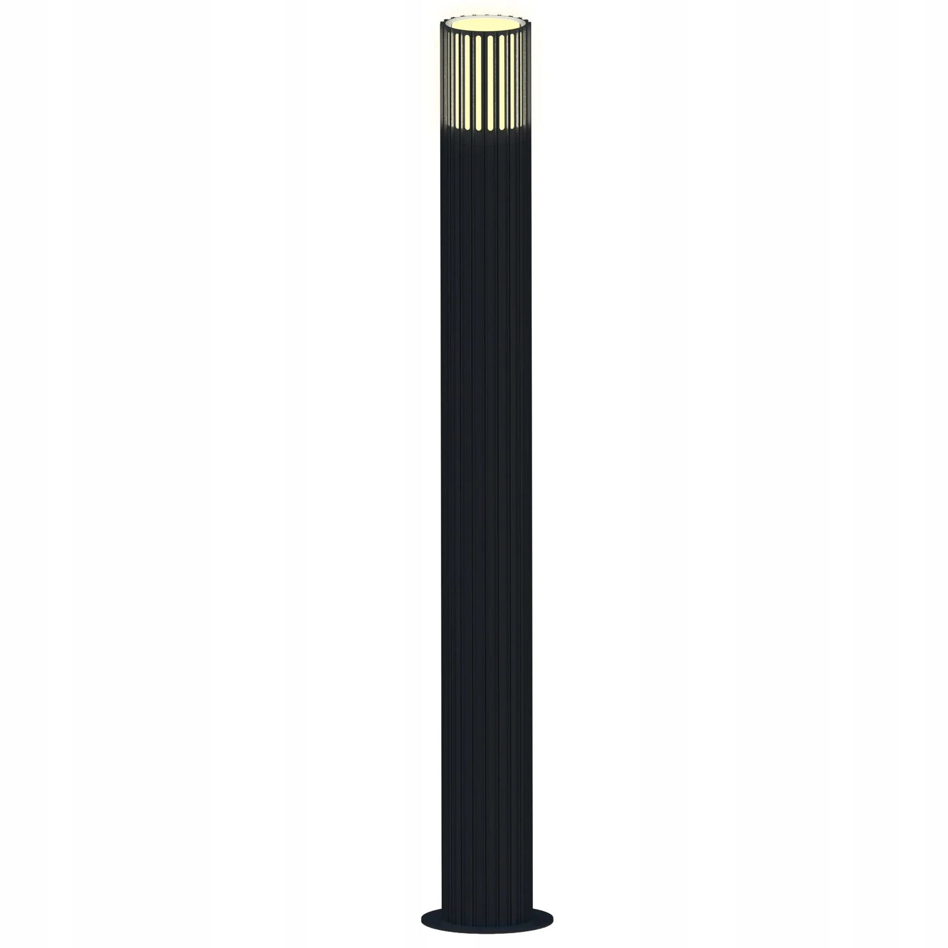 Venkovní lampa Kuusamo osvětlovací sloupek kulatý Goldlux E27 90 cm černá