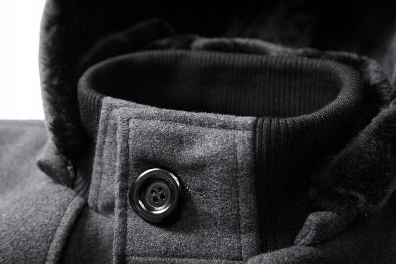 CIEPŁY MĘSKI PŁASZCZ KLASYCZNY ZIMOWY MODA TRENCZ Marka bez marki