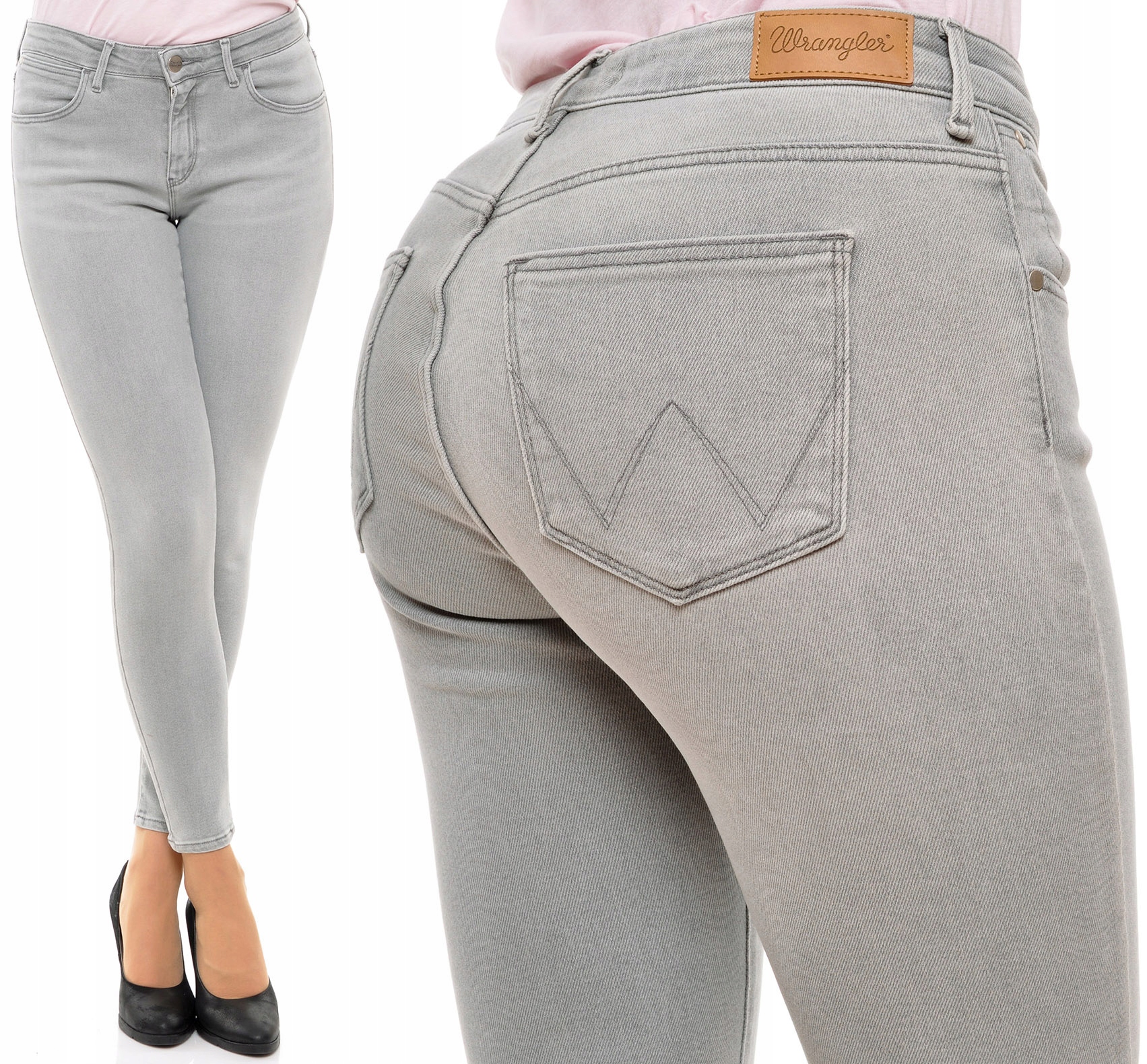 Wrangler kalhoty Regualr šedé Skinny Crop W24 L32