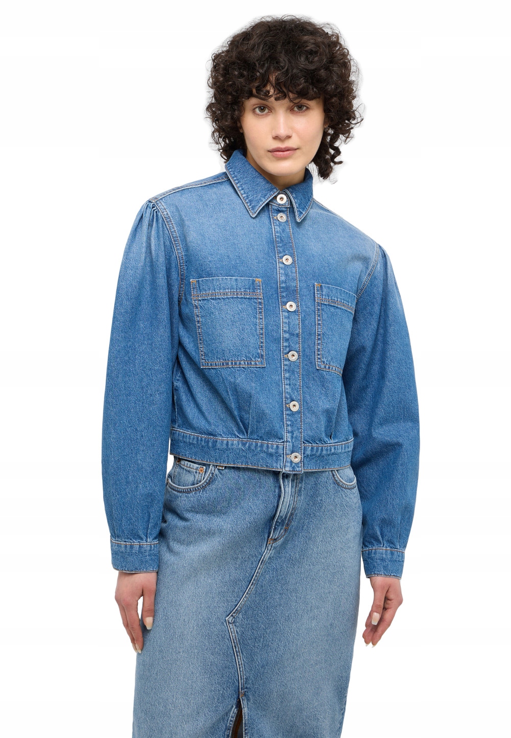 Mustang Modrá Dámská Džínová Bunda