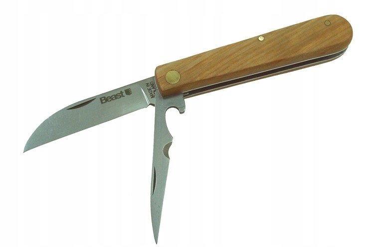 POLSKI NÓŻ DO PRZEWODÓW SCYZORYK MONTERSKI Materiał rękojeści drewno