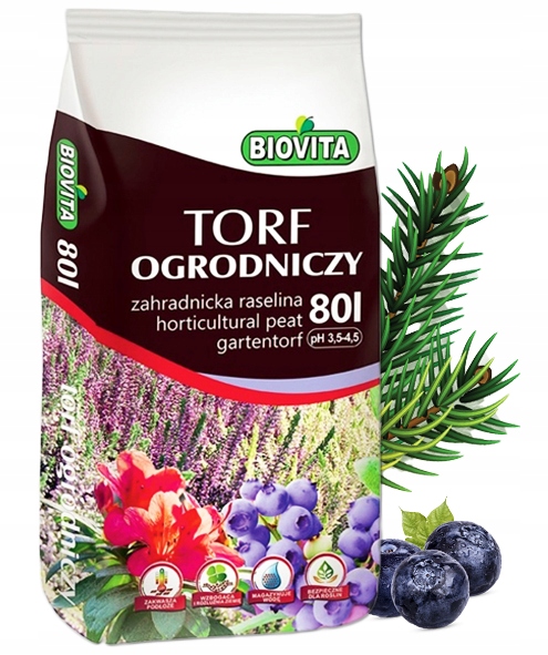 

Torf Kwaśny Ogrodniczy Ziemia Podłoże 80L