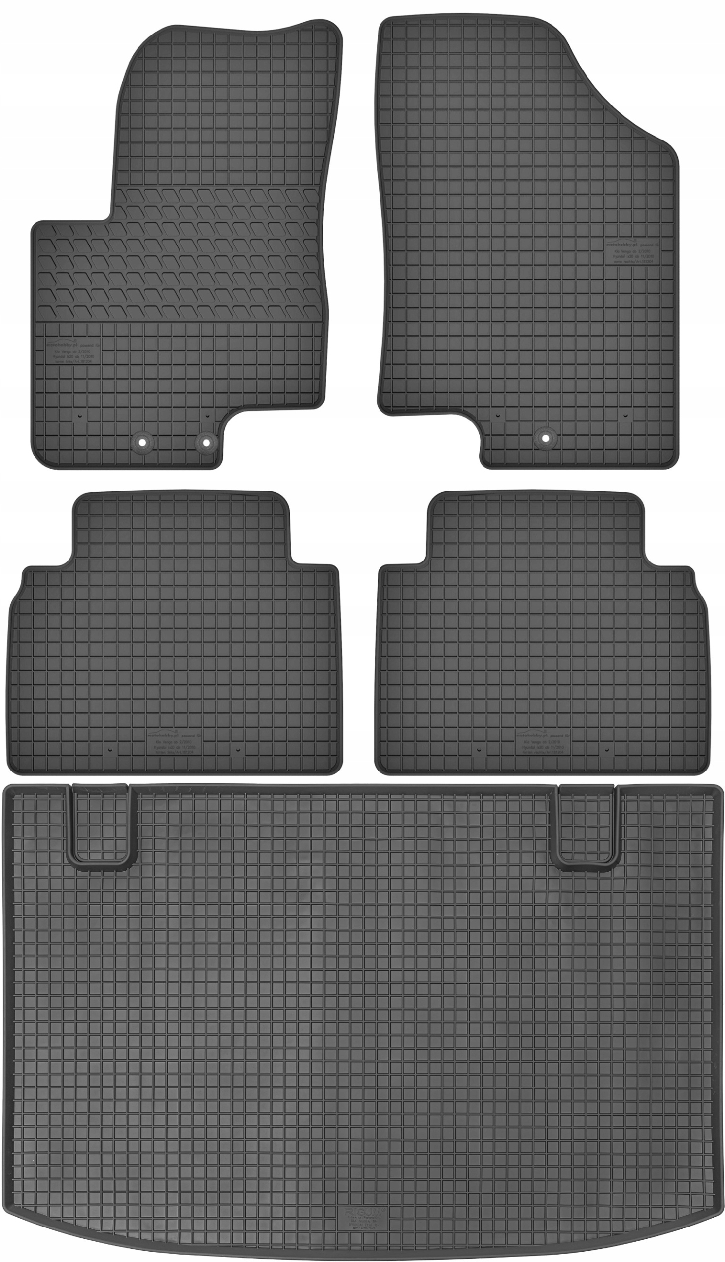 Hyundai ix20 Minivan 2010-2019 Sada Koberce batožinový priestor