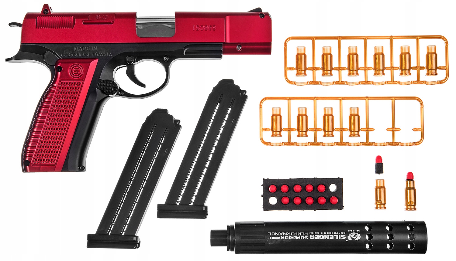 PISTOLET COLT BEZPIECZNE NABOJE PIANKI EVA STRZAŁKI WYPADAJĄCA ŁUSKA EAN (GTIN) 5906058984284