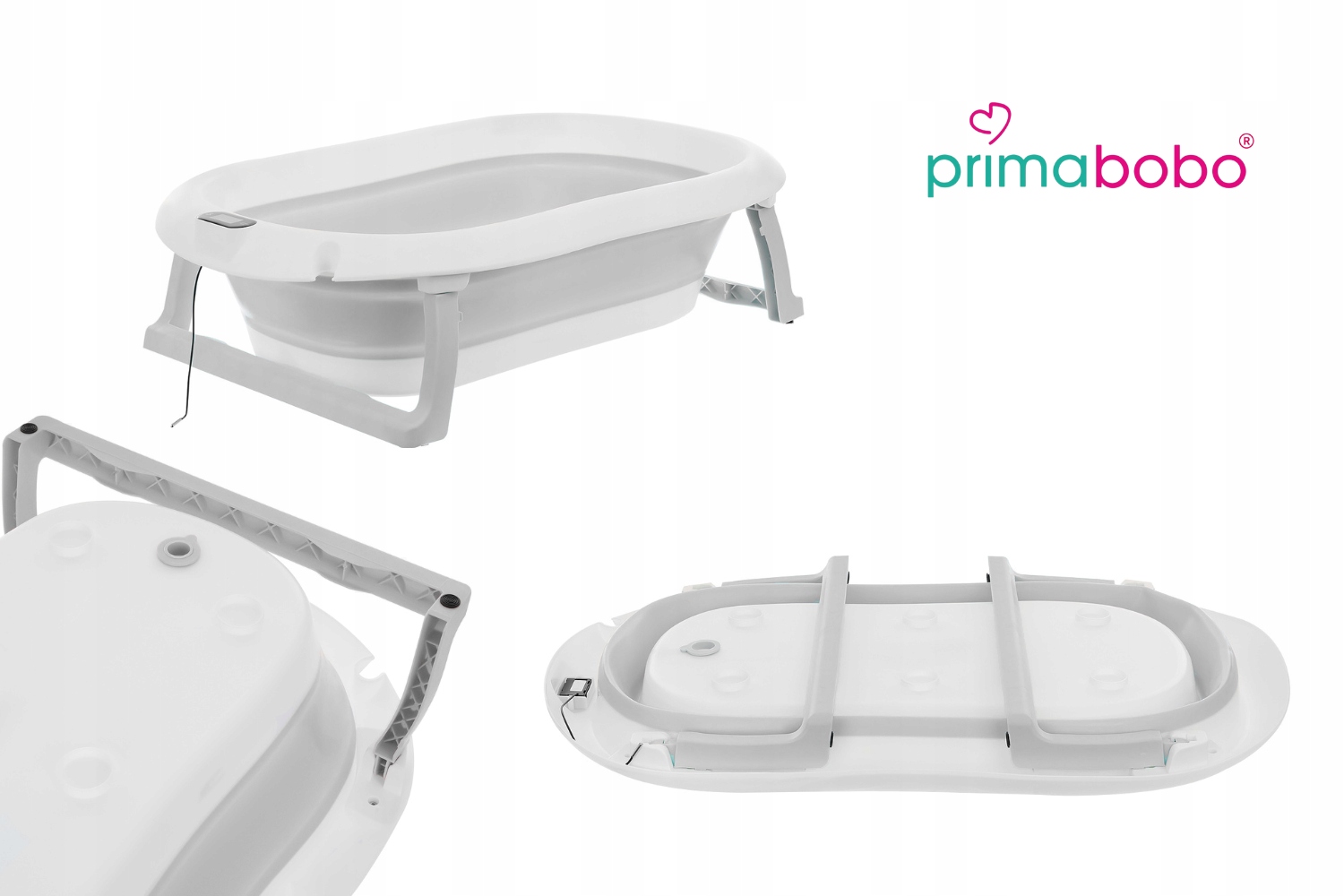 Wanienka Składana PREMIUM dla dziecka, STELAŻ, termometr LCD, FOTELIK Materiał silikon