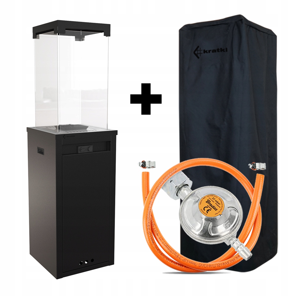 Ohrievač Patio Light čierny Kratki Kryt