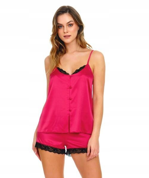 5100 Dámské saténové pyžamo Doctor Nap fuchsia