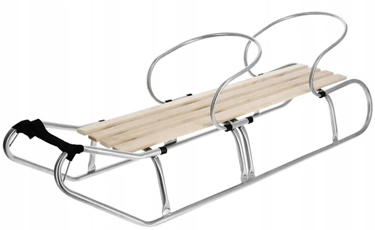 Mocne Polskie Sanki Z Oparciem Dla Dziecka Metalowe Dwuosobowe Bliżniak Sre