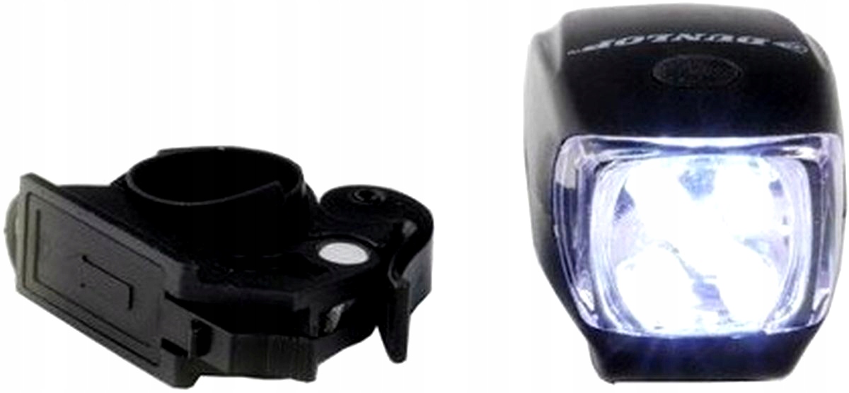 Lampka Rowerowa Dunlop Oświetlenie Do Roweru PRZÓD + TYŁ Kolor dominujący czarny