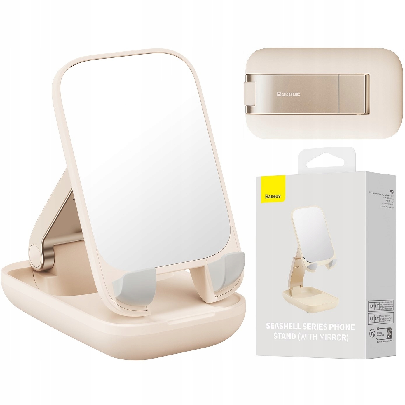 BASEUS WIELOFUNKCYJNY UCHWYT BIURKOWY PODSTAWKA NA TELEFON STOJAK LUSTERKO
