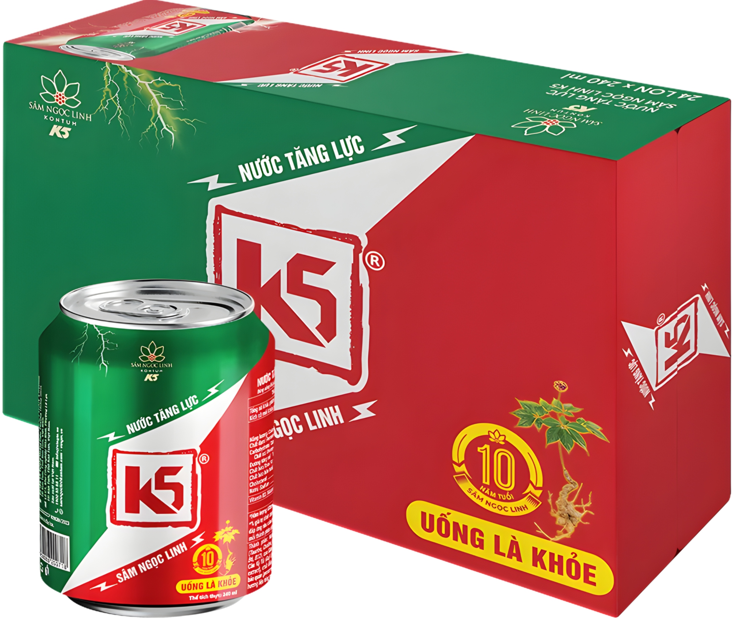 Levně K5 Energy s ženšenem 24×240ml