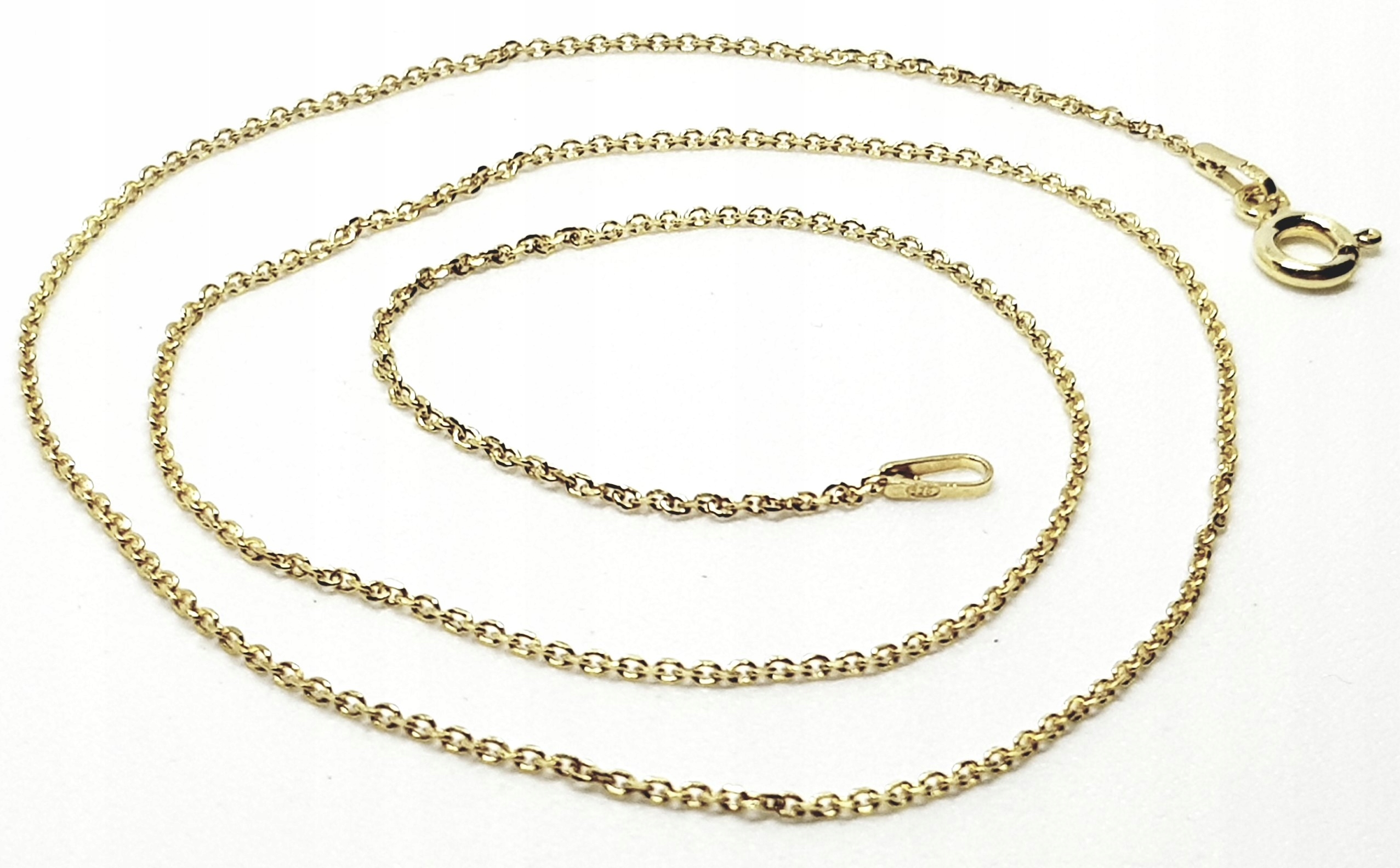 

Łańcuszek srebrny pozłacany ogniwkowy 1,1mm 40cm