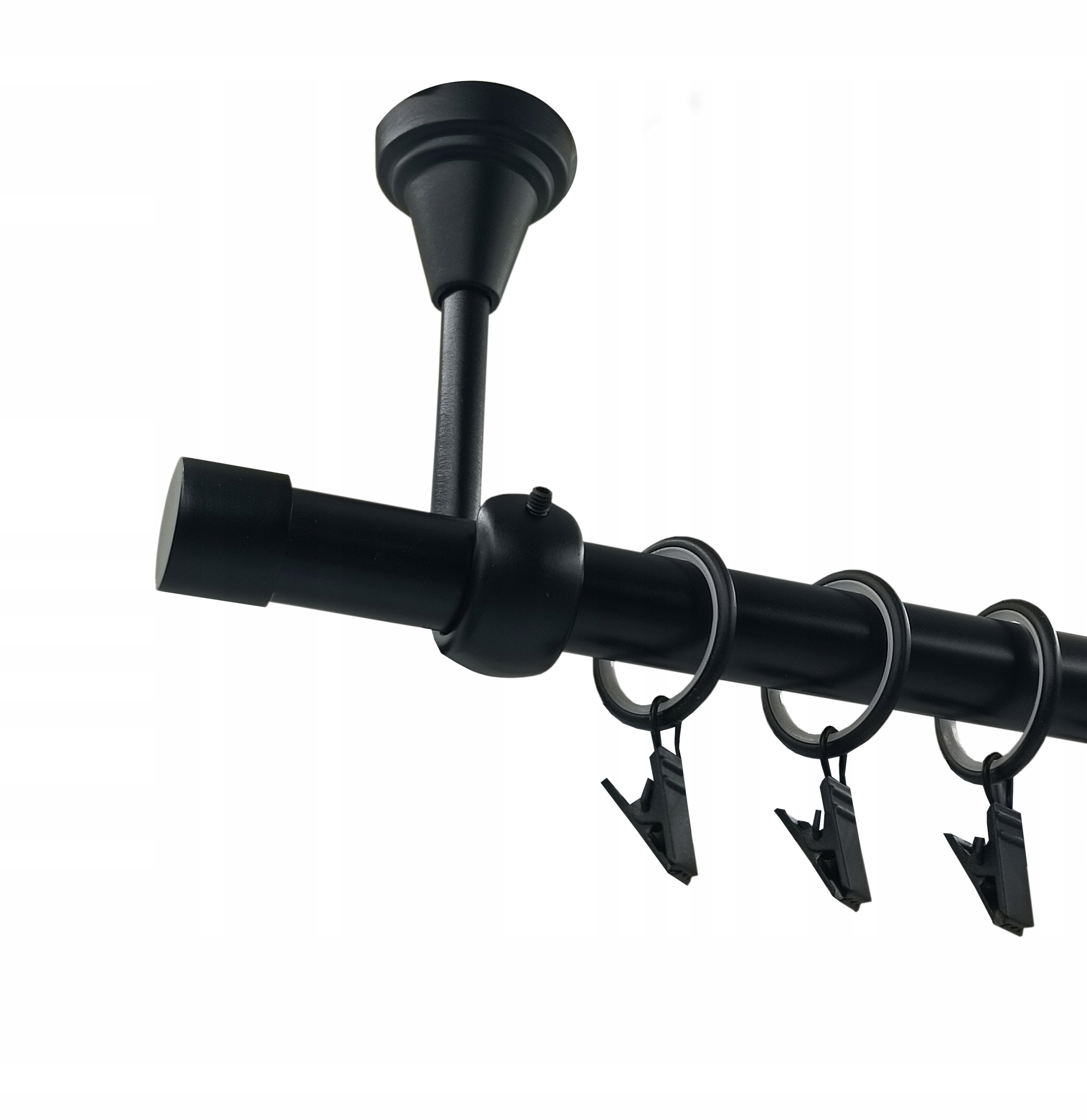 Karnisz pojedynczy METALOWY SUFITOWY 19mm CZARNY MAT 300cm LUNA Marka IMPERIA DECO