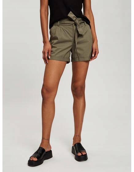Dámské Khaki Chino Šortky S Páskem Cross Jeans, Velikost 255-005 XL