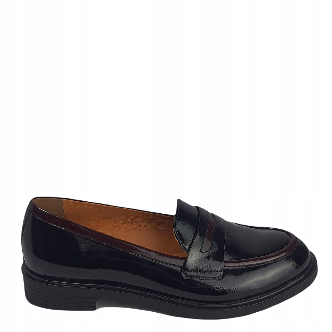 Dámské mokasíny Arka 6425-1974-2292 Černá Bordo Velikost 41, Černá