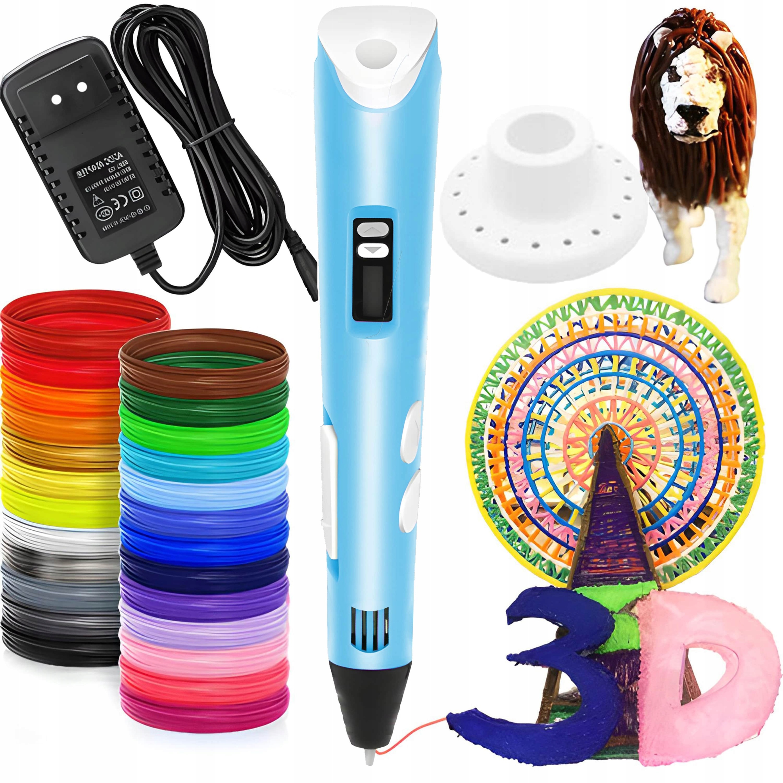 DŁUGOPIS DRUKARKA 3D PEN ZESTAW + WKŁADY 9 METRÓW