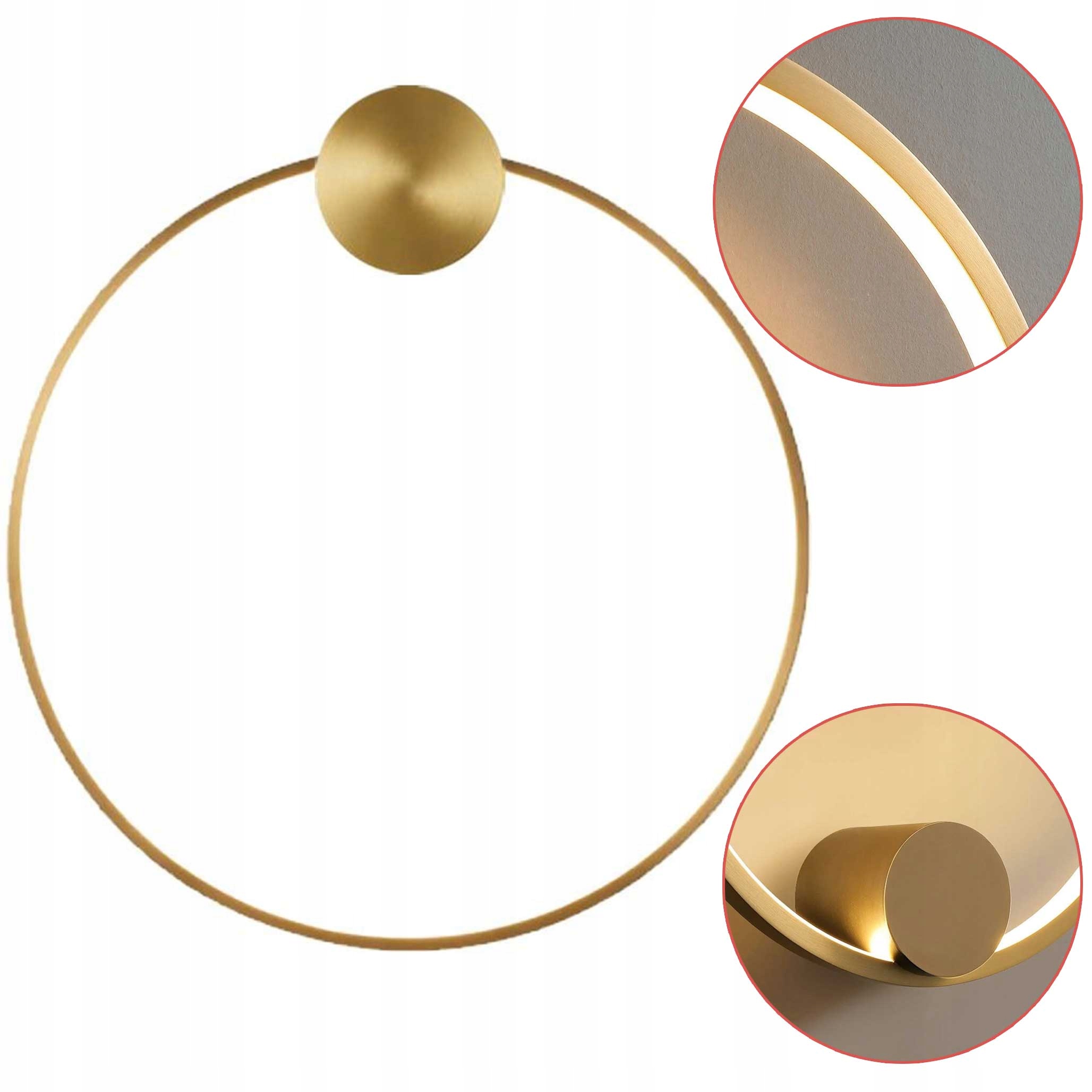 Led nástenná lampa Okrúhla 30 cm Zlato Starnúce Typ Ring