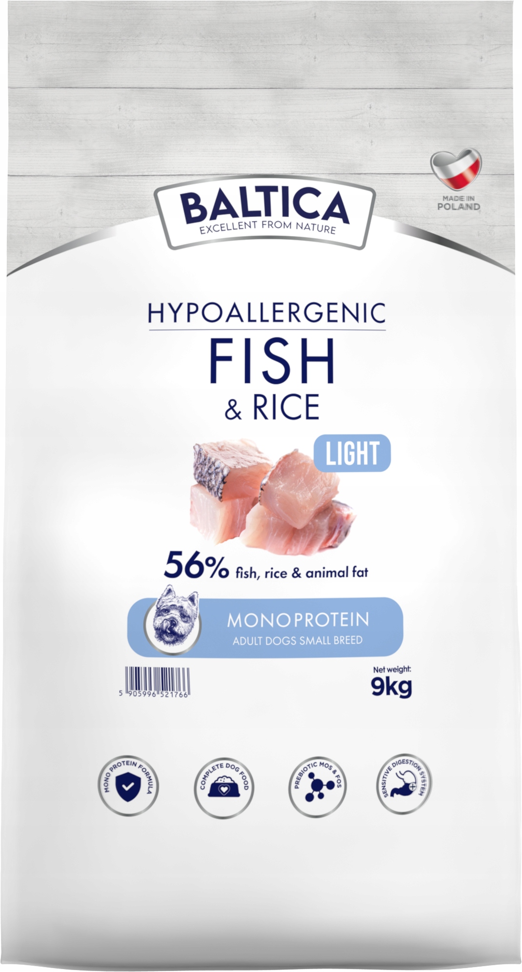Baltica Mono Adult Light Fish Rice S 9kg