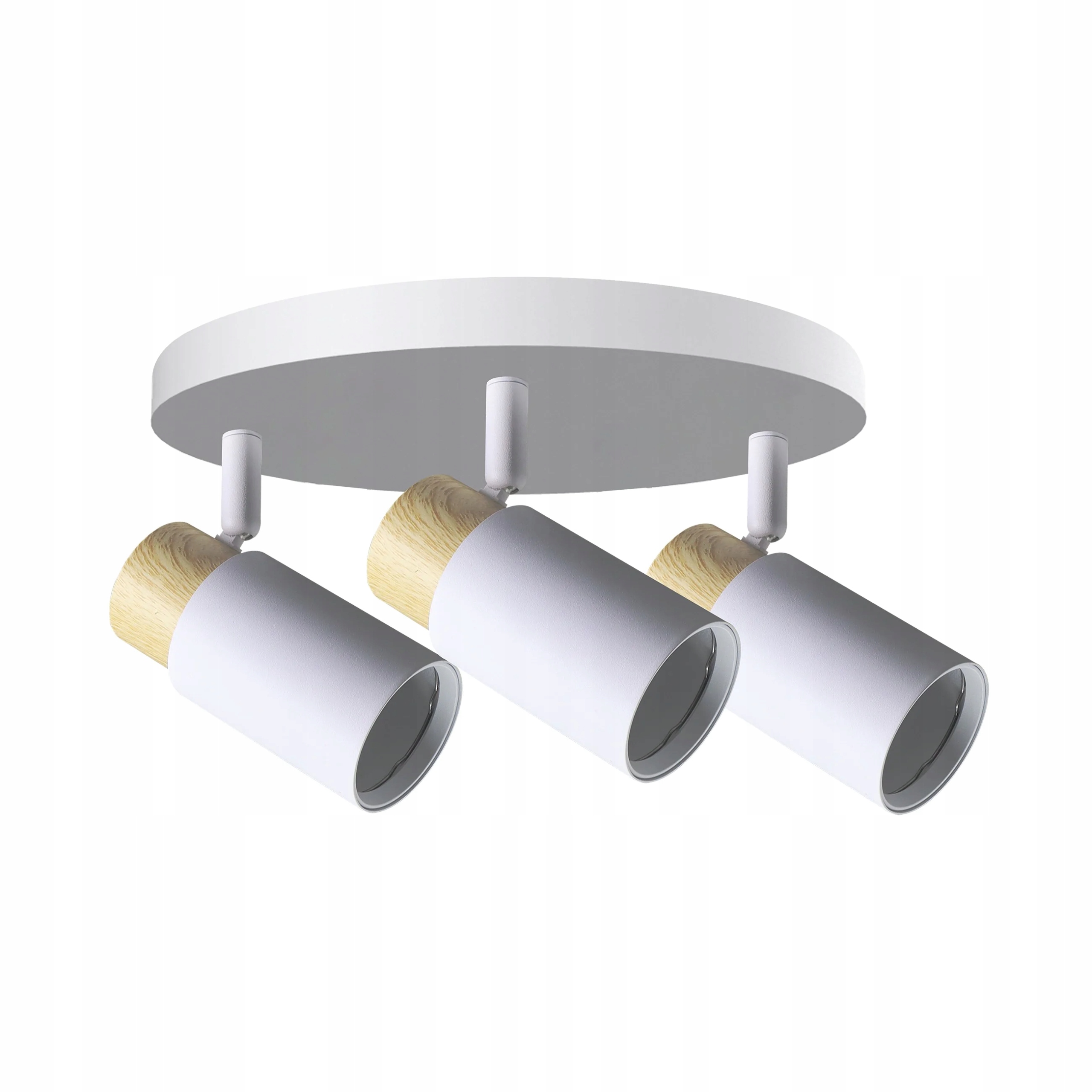 Stropní svítidlo stropní svítidlo bílá 3x15W GU10 stínidlo bílé dřevěné Candellux