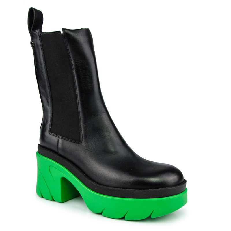 CARINII B7739 WORKERY TRAPERY SKÓRA CZARNE ZIELONE