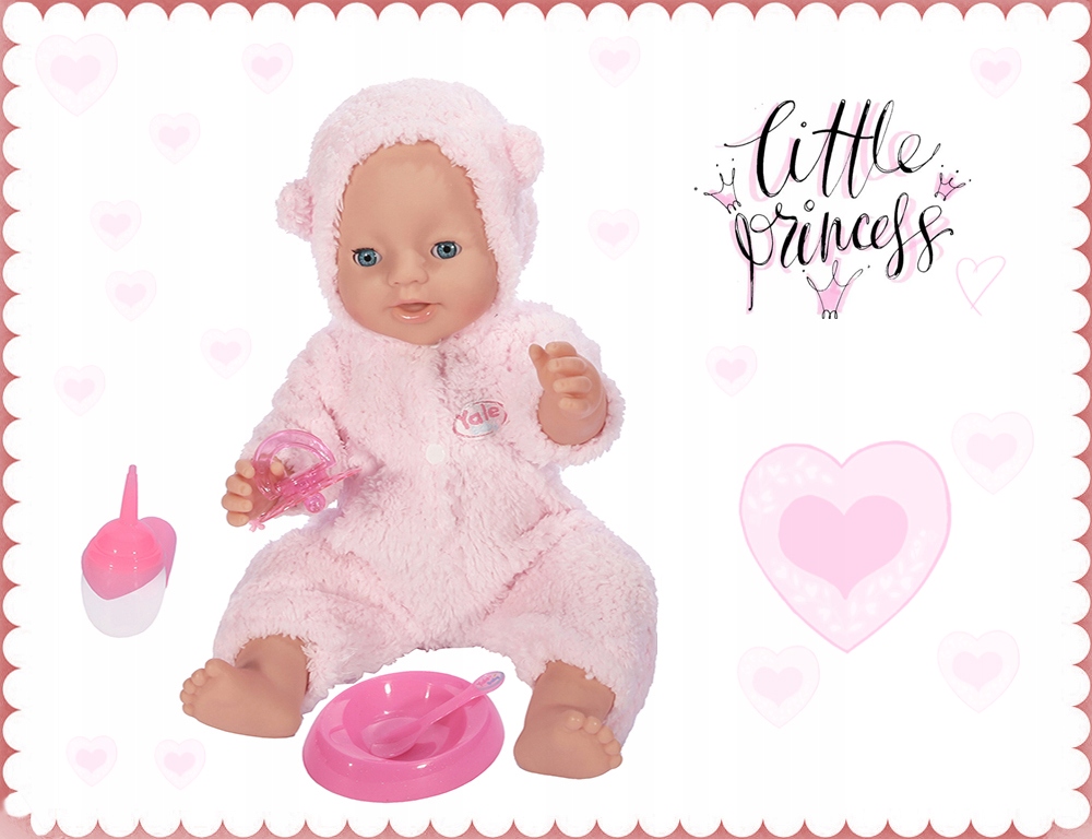 DUŻA LALKA BOBAS INTERAKTYWNA Z AKCESORIAMI DLA DZIEWCZYNKI Materiał guma inny kauczuk plastik tkanina