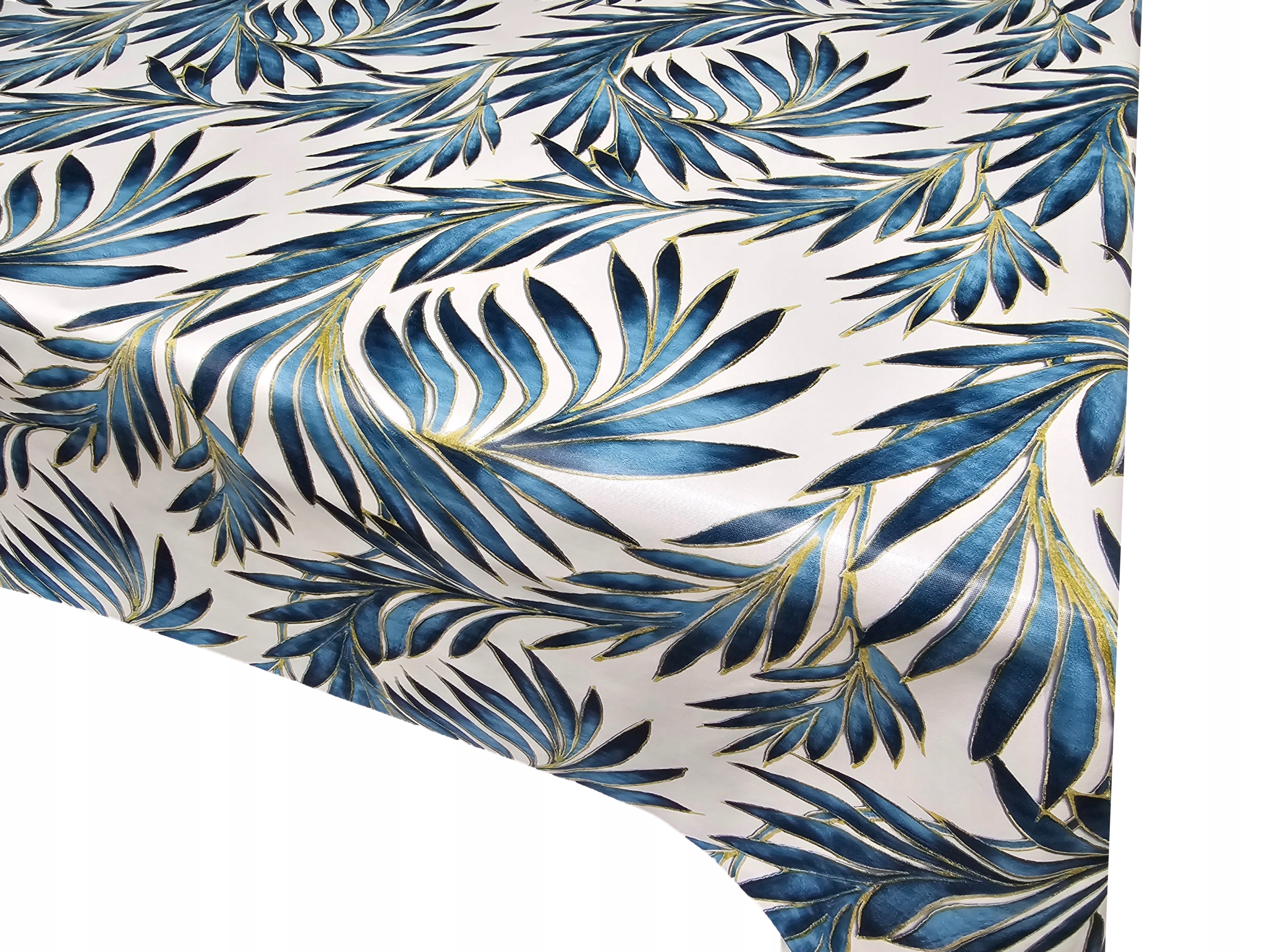 CERATA EKSKLUZYWNA WŁOSKA LIŚCIE NIEBIESKIE OBRUS 100X140 Marka inna