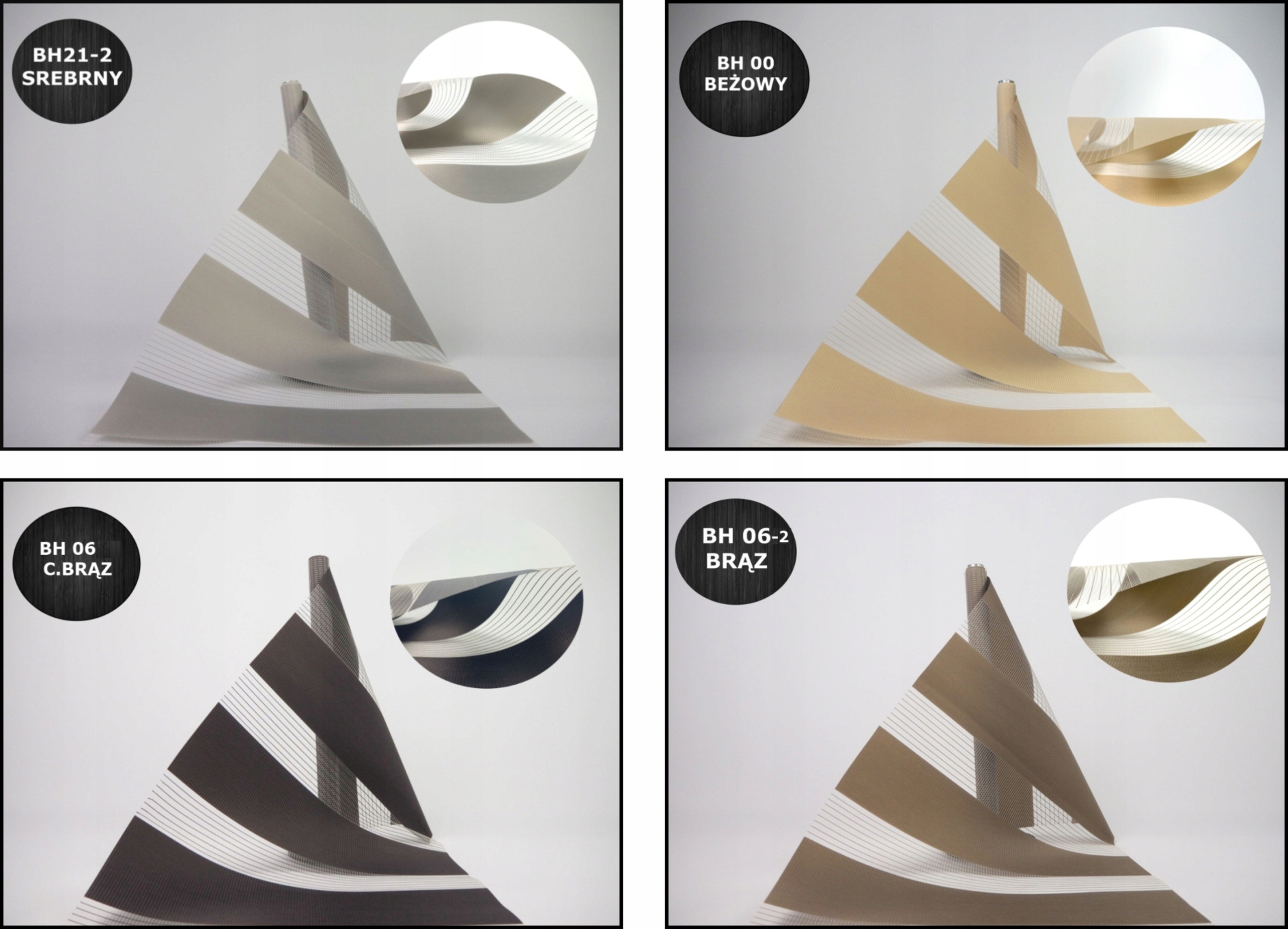 Roleta dzień i noc w KASECIE z PROWADNICAMI 89X130 Typ montażu bezinwazyjny w kasecie