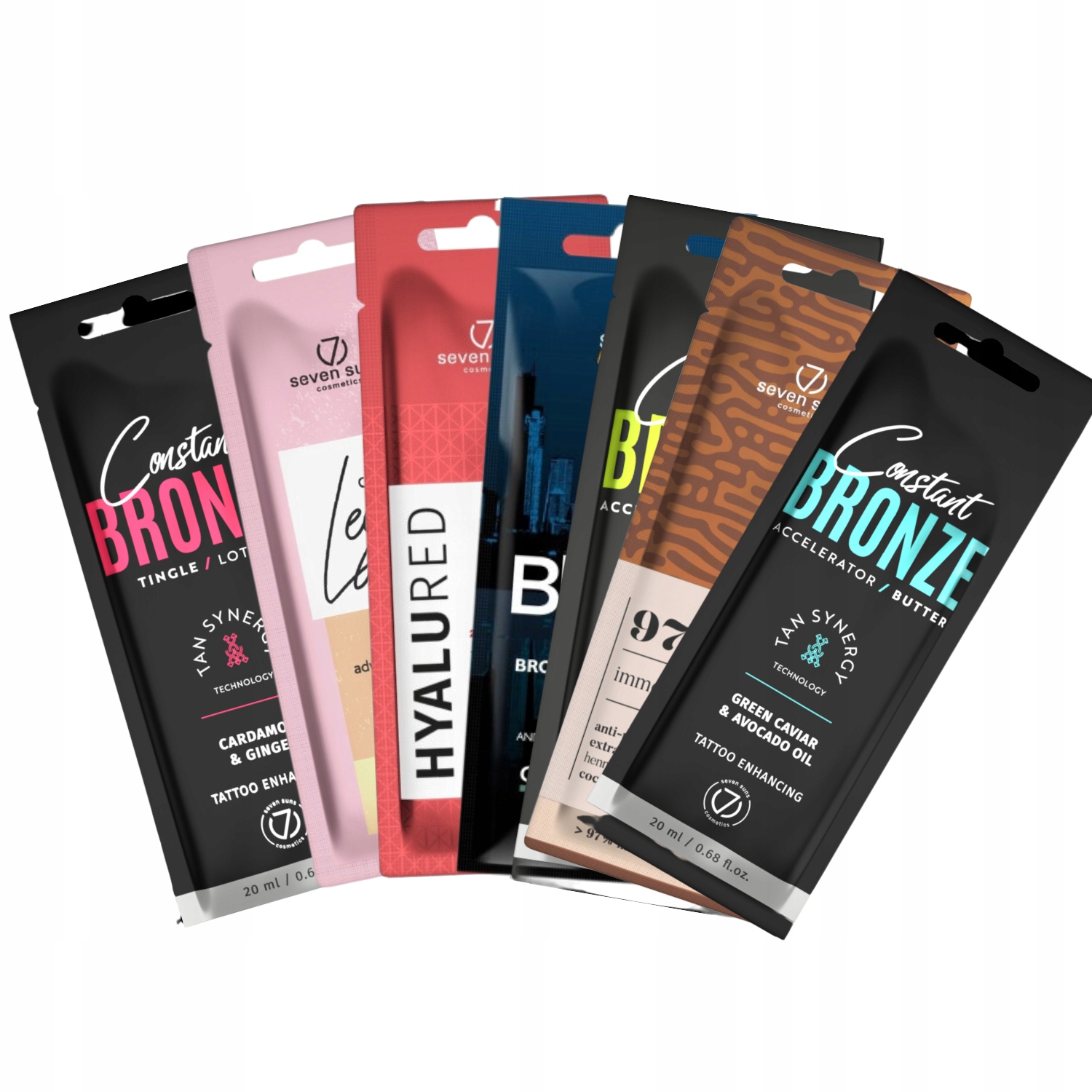 7SUNS AMERICAN GLAMOUR X300 MEGA BLACK BRONZER USA Opakowanie tubka