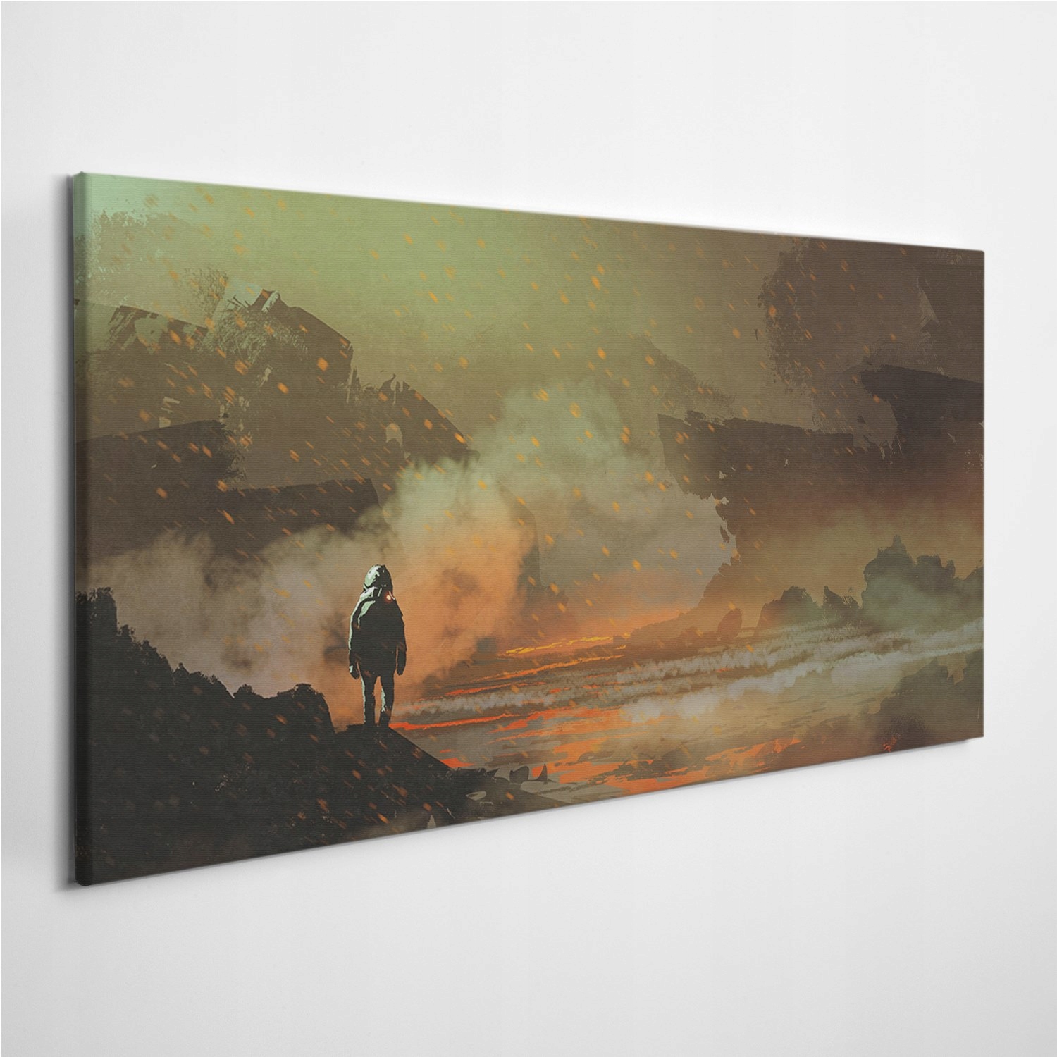 

Foto-obraz na płótnie Astronauta Planeta 120x60 cm