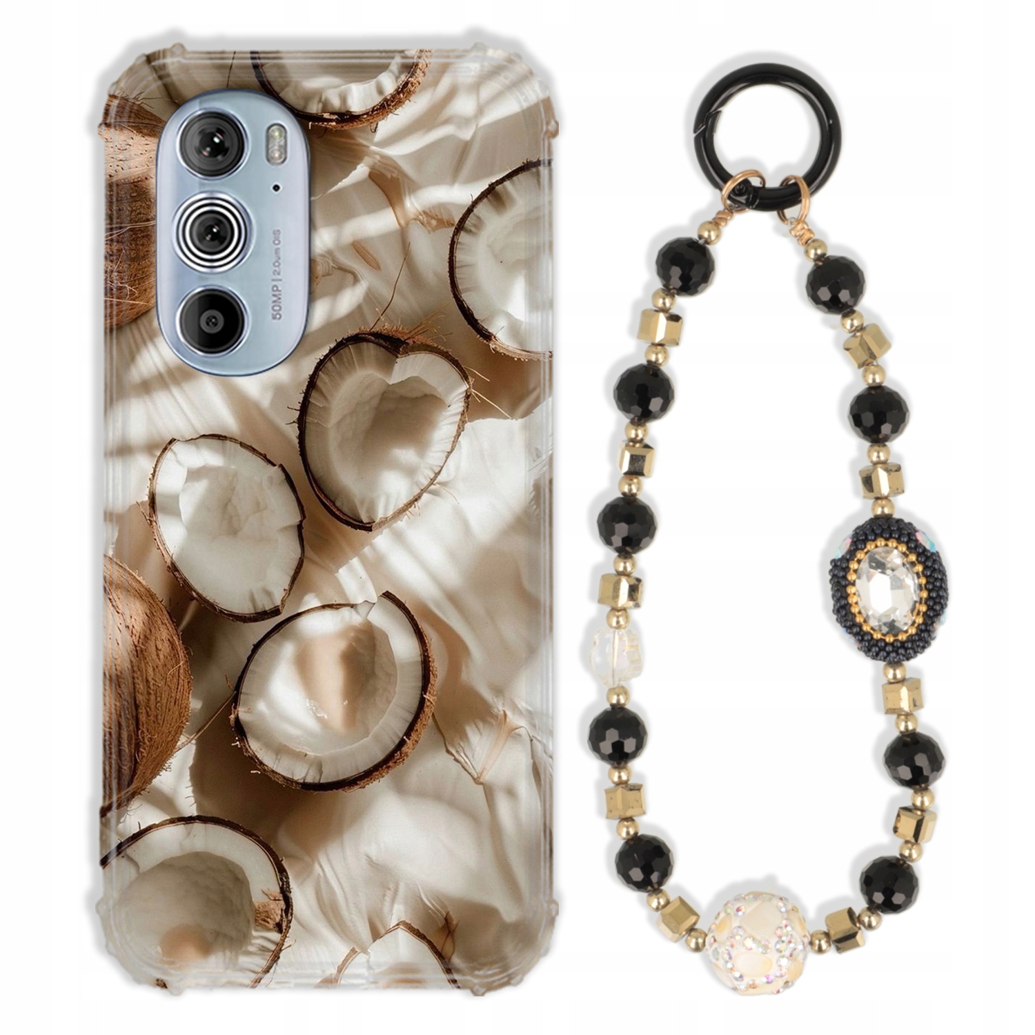 Puzdro Pre Motorola Edge 30 Pro Antishock Zirkóny Čierno Zlaté|pevné|pevné