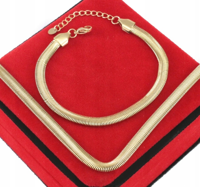 

Komplet Złoty 2 Cz Żmijka Lejąca Stal Chirurgiczna