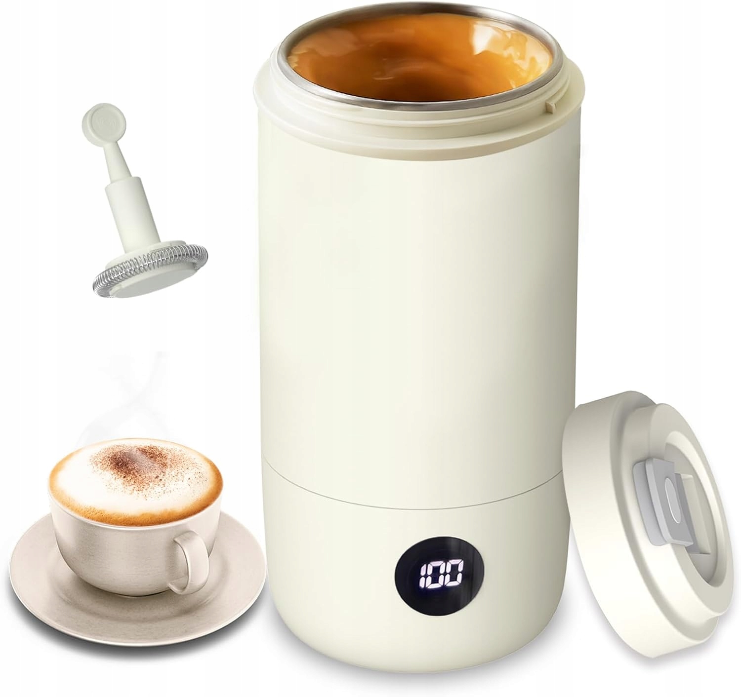 Napěňovač Rauwseul 400 ml 350 W 3 režimy 6 teplot Latte Art Bpa Free