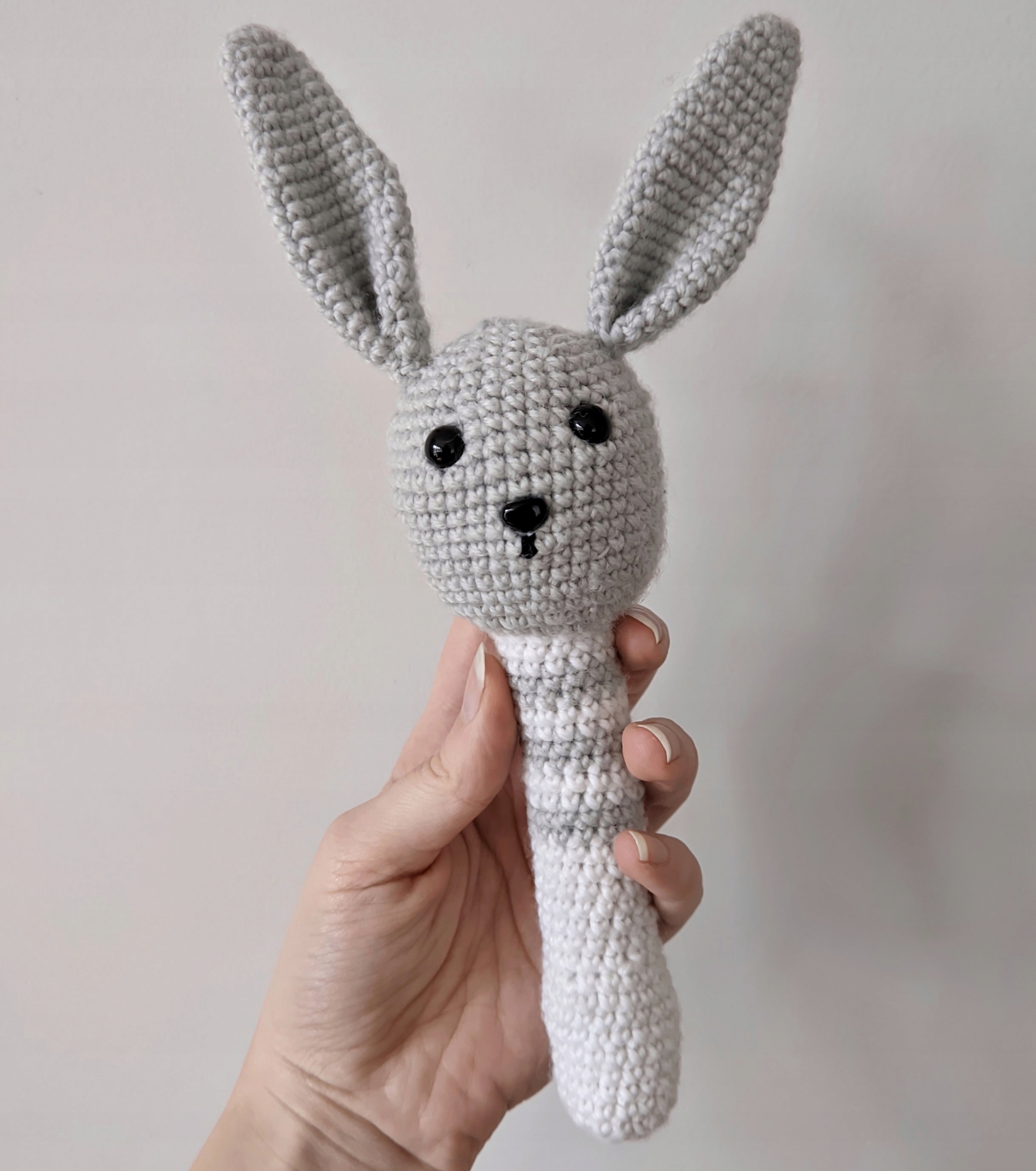 Chrastítko hračka králíček dárek pro miminko k narození boho