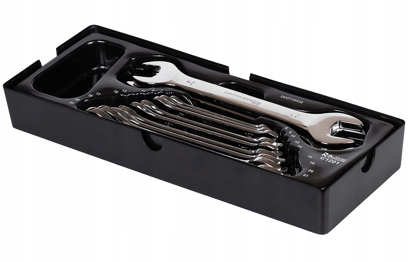 ZESTAW KLUCZY PLASKICH 12SZT 6 32 WKLAD C1201 Number of Elements sets