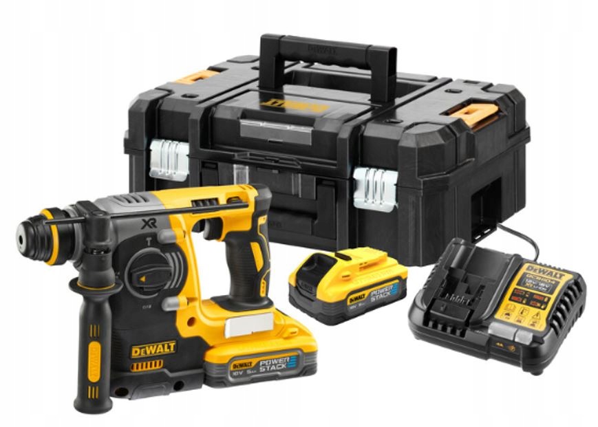 Akumulatorowa młotowiertarka Sds+ 18V Li-Ion 2 x 5,0Ah Powerstack DeWalt