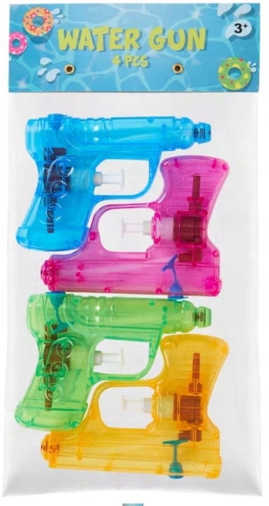 PISTOLET PISTOLETY na wodę dla dzieci zestaw 4szt Rodzaj pistolet