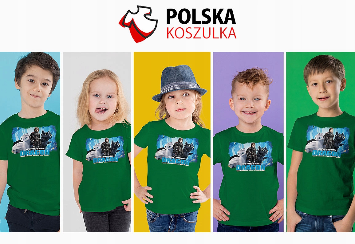 ZESTAW 3W1 KOSZULKA DLA DZIECI TATUAŻE NAKLEJKI JAK WYTRESOWAĆ SMOKA 104 Stan opakowania oryginalne