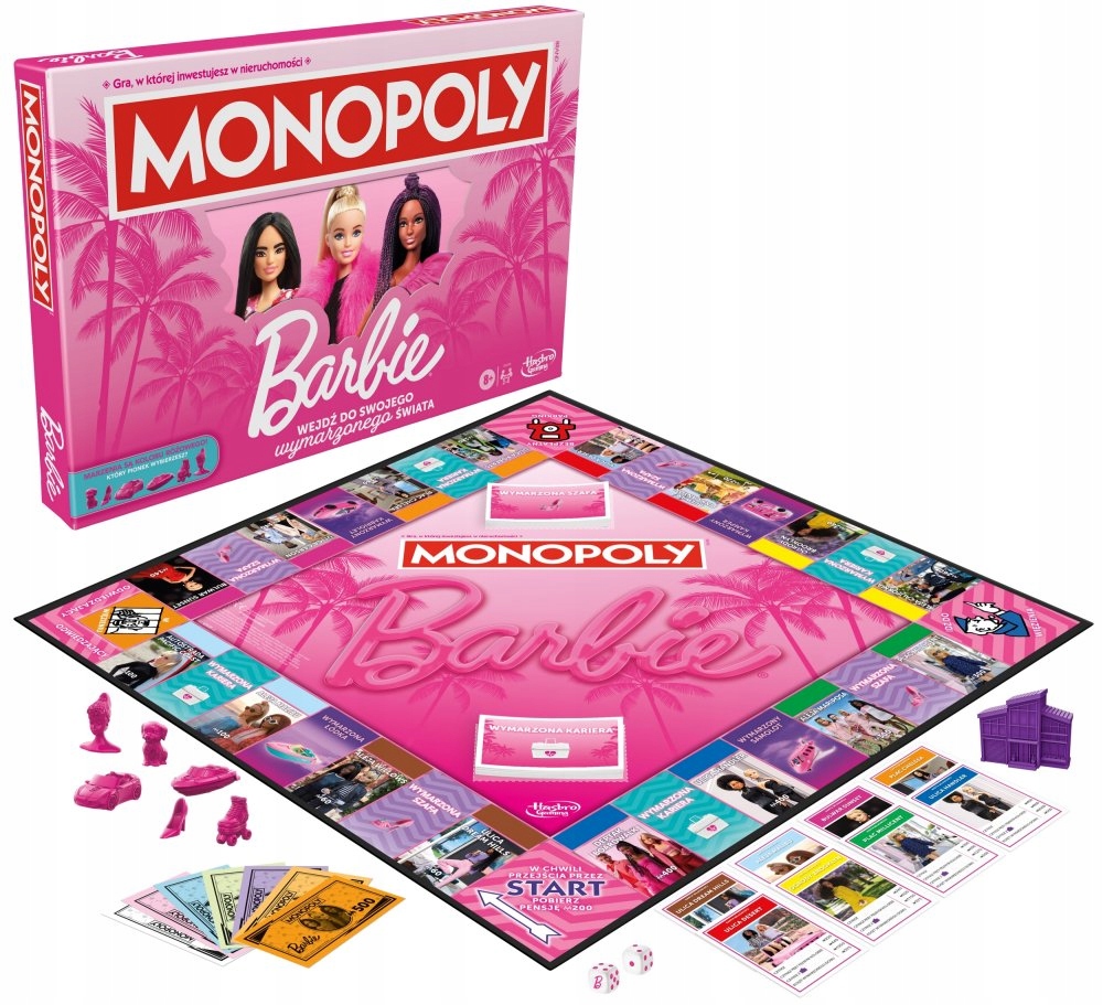Gra planszowa Hasbro Monopoly Barbie Wersja polska G0038 Hasbro