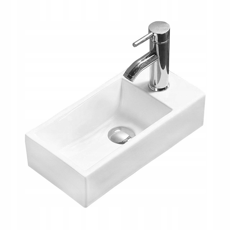 Mexen Inez umyvadlo na desku levé 40 x 20 cm, Bílá