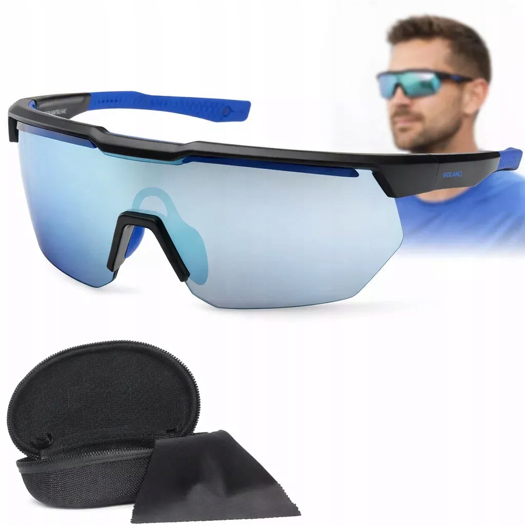 Běžecké trekové sportovní brýle UV400 Silver Solano SP60030B