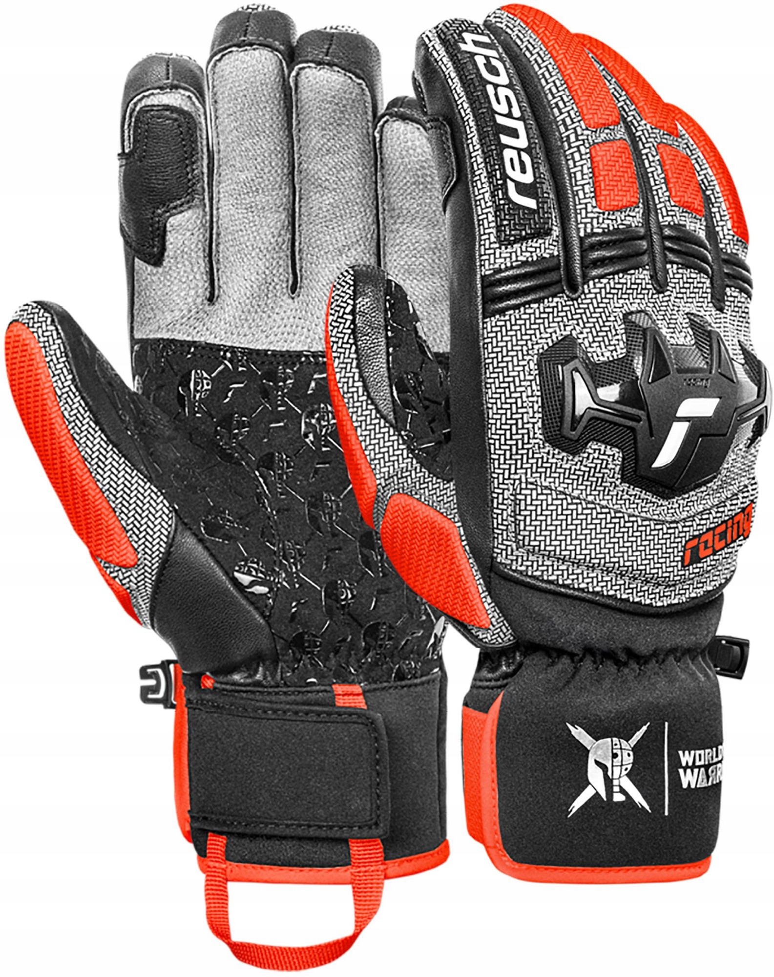 Rękawice Narciarskie Reusch Worldcup Warrior Sc r. 8,5 M/L blk/slv/fluo red