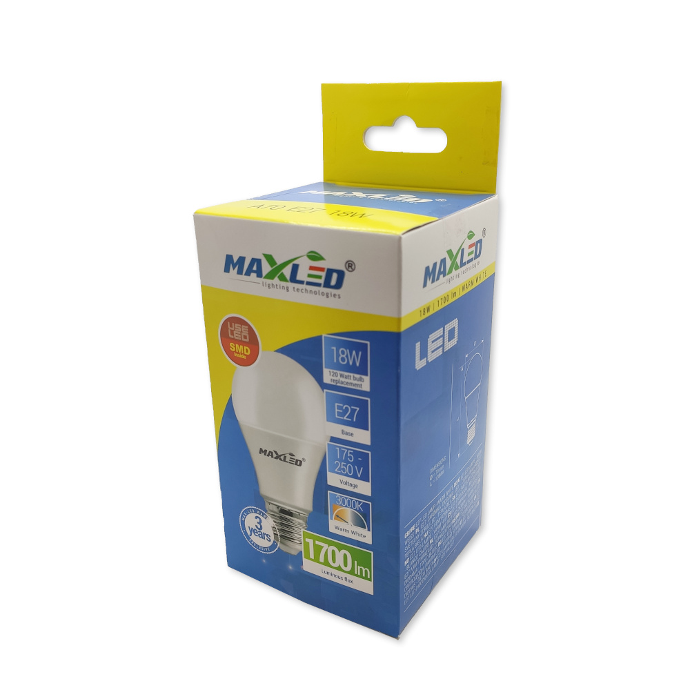 

Żarówka Led E27 18W ciepła 1700lm